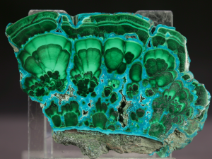 Chryzokola, malachit (ang. Chrysocolla)